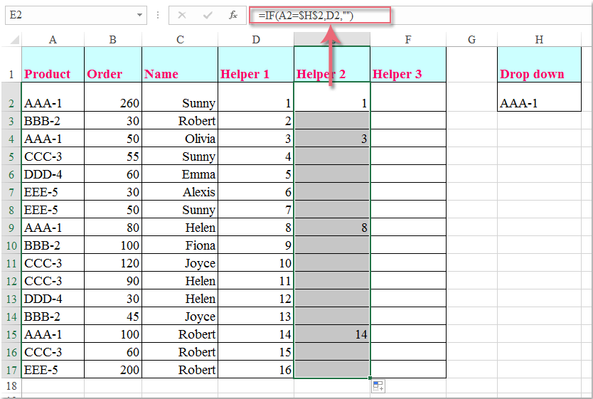 列表下拉数据如何才能递增函数_列表下拉选择_excel下拉列表