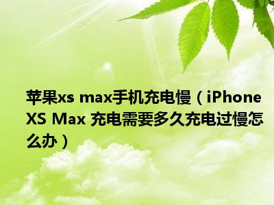 iphonexsmax电池容量多大-iPhoneXSMax 