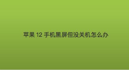 黑屏恢复方法手机版_黑屏恢复方法手机软件_手机黑屏的恢复方法